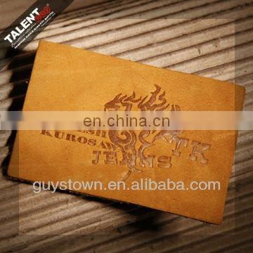 Custom Private Brand Name Logo Genuine Leather Tag For Product