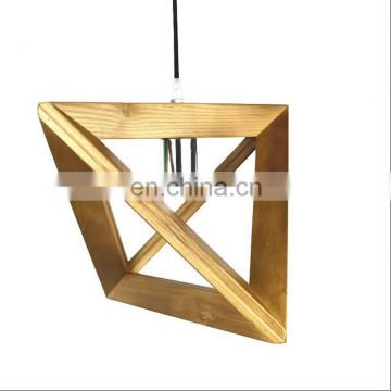 Vintage decorative natural wooden chandelier pendant lamp for restaurant