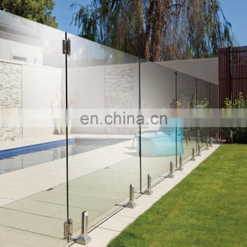 Outdoor swimming pool fence glass panels balustrade handrail