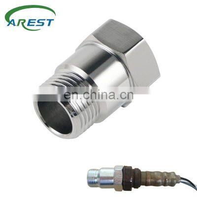 1Pcs Iron M18 x 1.5 O2 Oxygen Sensor Extender Spacer Adapter for Decat Hydrogen O2 Extender Spacer Silver