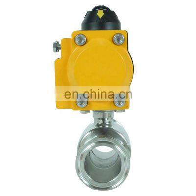 DKV motorized pneumatic directional valve double acting spring return pneumatic valve actuator