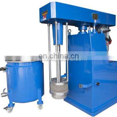 100L/200L/500L capacity hydraulic lifting high speed basket mill with jacket tank for paint,ink,pigment,dyes