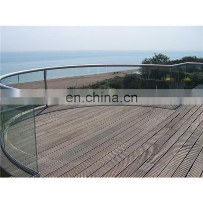 Aluminum decking railing glass balustrades with cladding