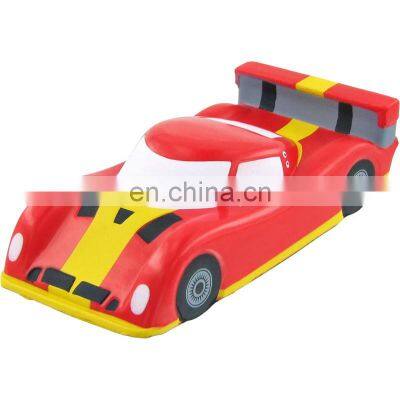 customized logo foam soft  red stock-car shaped stress ball