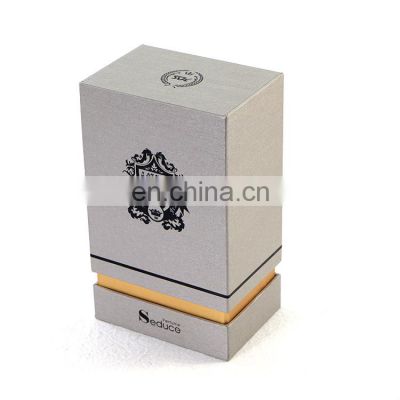 eco friendly rigid grey french perfume paper box with eva