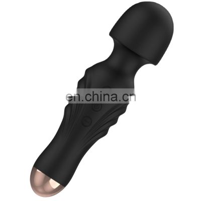 Strong power good looking wand massager vibrator 25 frequency rechargeable vaginal clitoris stimulator female sex toys for women