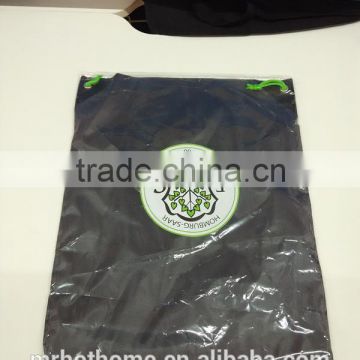 Top quality customized logo printing blank polyester drawstring bag