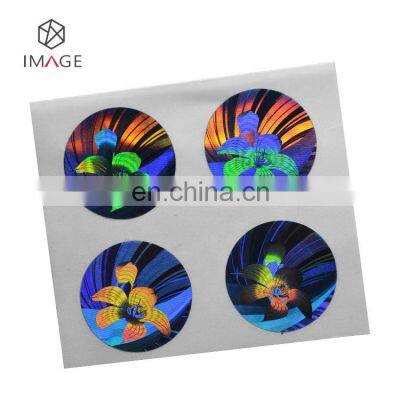 Beautiful Silver Circle Authentic Hologram Sticker on Packaging