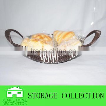 woven bread tray with handles