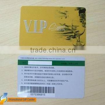 PVC barcode VIP card
