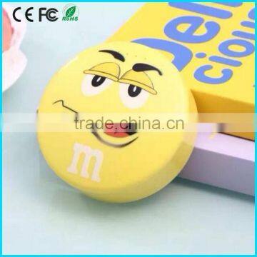 Cute cartoon smile shape power bank 8000mAh high quality universal charger