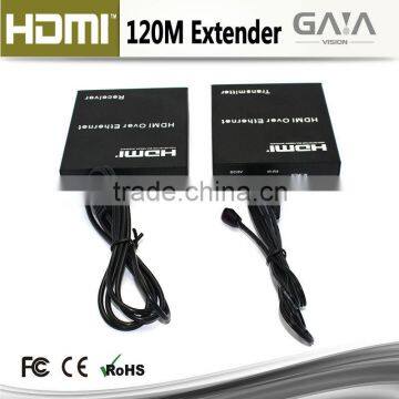 120M HDMI Extender over cat 5 cable cat 6 Adapter cable with IR 300 feet 3D 1080P hdmi extender receiver