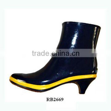 Ladies' High Heel Rubber Rain Boots / High Heel Rubber Boots /Rain Boots