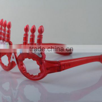 Red Led Birthday party eye glasses, Hallowen eye galsses, Fashion party eye glassess with customized shape