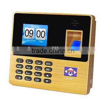 Heshi P-80 fingerprint screen attendance machine with usb record/biometric fingerprint device for employee's attendance