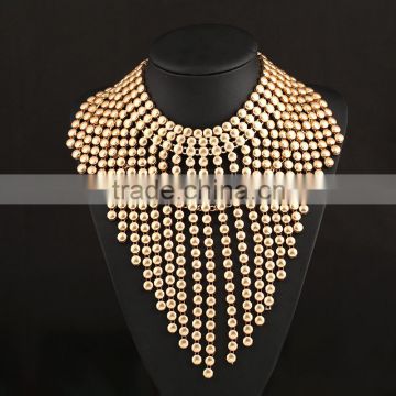 Necklace chains wholesale golden alloy tassels necklace