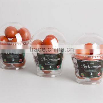 Clear&Colorful PET Disposable Plastic Cup For Dessert With Dome Lids