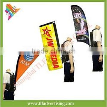Block flying backpack feather flags for sales