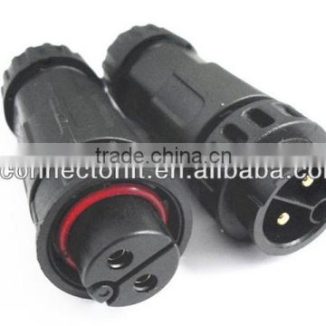 2 pin industrial outdoor male female waterproof connector