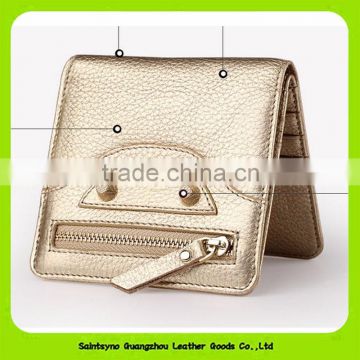 New Fashion Lady Wallet True Leather Purse With Zipper Coin Pocket 16907