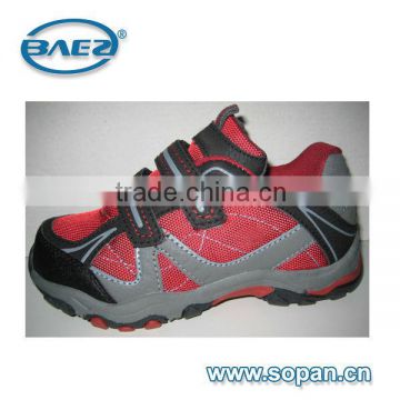2016 good quality low cut pu mesh tpr out sole children hiking shoes new