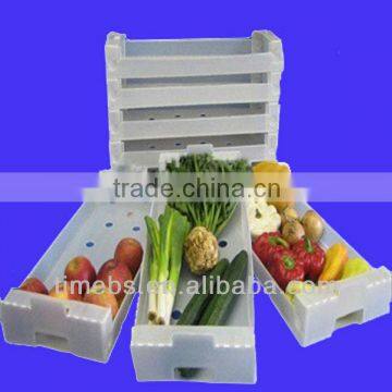 Foldable corflute boxes for fruit and vegetable