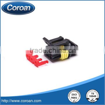 DJ7031-1.5-21 3 pin black waterproof plastic female connector 282087-1 for aumotive application wire harness