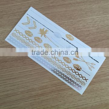 water proof shell temporary jewelry metallic tattoos for Europeans
