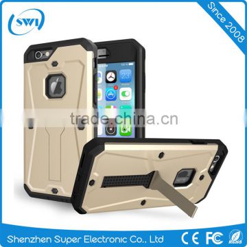 Golden China Supplier 3 in 1 Defender Cover Case for iPhone 6, Mobile Phone Back Cover with Holder for iPhone 6s