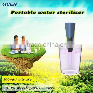 Portable deep uv leds water sterilizer for outdoor activities