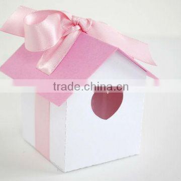Pink Heart House Favor Box Wedding Bridal Shower Party Favor Gift Boxes