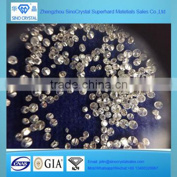 Round brilliant cut white loose diamond HPHT CVD 0.01 carat diamond