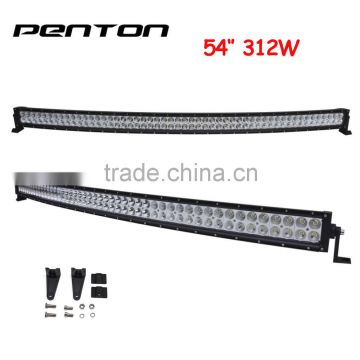 Cheap Penton 54" 312W C ree LED curved light bar for offroad,SUV,ATV,UTV,TRUCK,4x4 led light bar