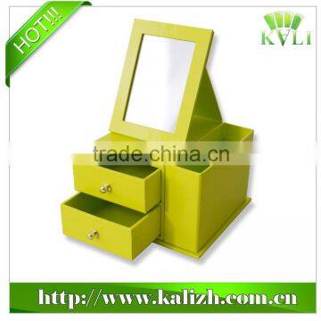 New design luxury paper cosmetic packaging with mirror foldable