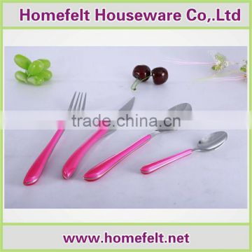 popular plastic handle stainless steel cutlery set