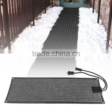 Heated ice and snow melting walkway mat