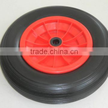 Plastic rim PU foam wheel 4.80/4.00-8 with needle roller bearing