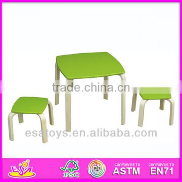 2015 New cute wooden chairs and tables, popular wooden chairs and tables and hot sale colorful chairs and tables WO8G099