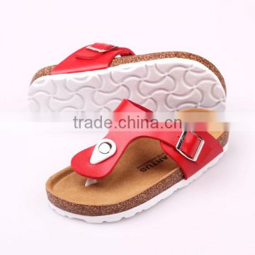 S17453A summer children's cork slippers boys high quality buckle slippers