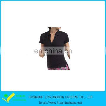 Hot Girls Dri Fit Spandex Moisture Wicking Zip Polo Shirts Wholesale China