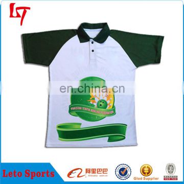 custom sublimation bowling polo shirts bowling jersey mens golf