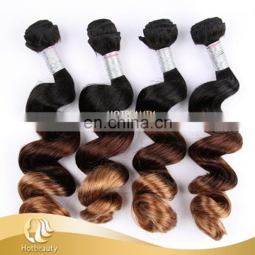 High quality wholesale good structure brown hair with blonde highlight Ombre Hair