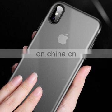 Fashion Skin-friendly Smooth Touch Matte Translucent Black Phone Case for iPhone X / Xs / XR / Xs Max