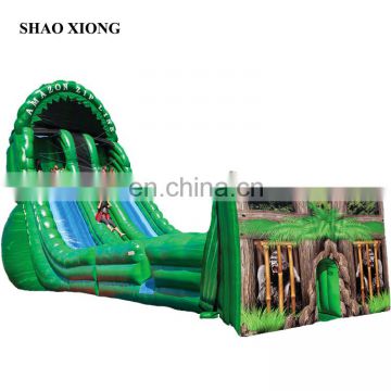 High quality durable large inflatable huge sport interactive game inflatable zip line slide for sale
