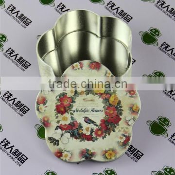 Big round tin box gift case jewelry box hussies biscuit can