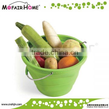 Kitchenware foldable silicone vegetable bucket