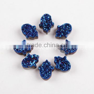 HOT agate druzy stones wholesale, druzy ring cabochon, flat druzy beads                        
                                                Quality Choice