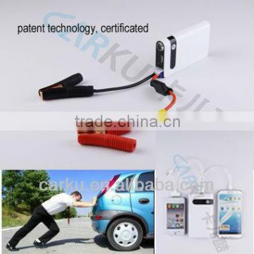 Li polymer 12V multifunction mini car jump start battery+power bank+LED light patent certified
