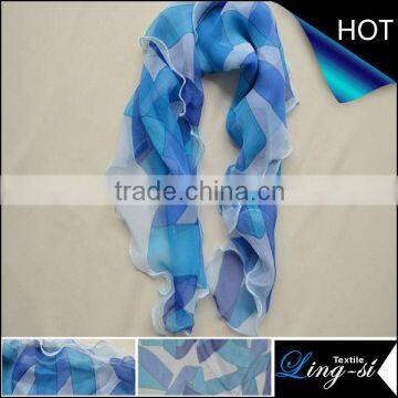 Polyester Printed Chiffon Scarf for Spring and Autumn