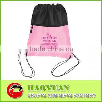 2015 high quality nylon drawstring zipper bag-HYGWD029